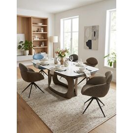 Стол ЛУССО (LUSSO) 200 БЕЛЫЙ МРАМОР TL-326, испанская керамика / Теплый графит каркас, ®DISAUR | Интернет магазин мебели и декора LifeDekor