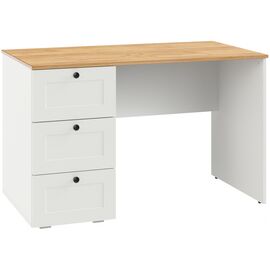 Компьютерный стол Опра белый шагрень / дуб золотой craft | Интернет магазин мебели и декора LifeDekor