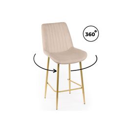 Барный стул Седа 360 бежевый (zd 210) / золотой np | Интернет магазин мебели и декора LifeDekor