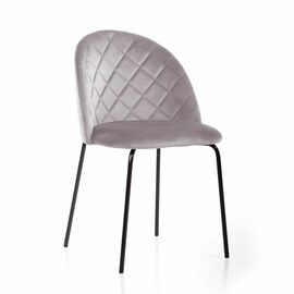Стул Норд ромб, бархат светло-серый 26 | Интернет магазин мебели и декора LifeDekor