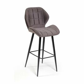 Стул Ральф барный, бархат антрацит 14 | Интернет магазин мебели и декора LifeDekor