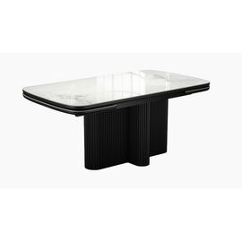 Стол DikLine SKO160 Керамика Пандора Серый глянец YB8020122BG/подстолье черное/опоры черные (2 уп.) | Интернет магазин мебели и декора LifeDekor