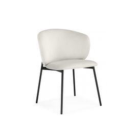 Стул на металлокаркасе Рикко белый (milk) / черный | Интернет магазин мебели и декора LifeDekor