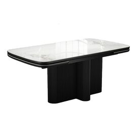 Стол DikLine SKO140 Керамика Пандора Серый глянец YB8020122BG/подстолье черное/опоры черные (2 уп.) | Интернет магазин мебели и декора LifeDekor