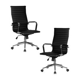 Набор 2 шт Офисное кресло для руководителей DOBRIN CLARK SIMPLE, чёрный, Вариант: чёрный | Интернет магазин мебели и декора LifeDekor