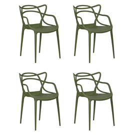 Набор 4 шт Стул обеденный DOBRIN MASTERS, зеленый хаки (G-17), Вариант: зеленый хаки (G-17) | Интернет магазин мебели и декора LifeDekor
