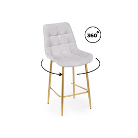 Барный стул Челси 360 светло-серый (zd 960) / золотой np | Интернет магазин мебели и декора LifeDekor