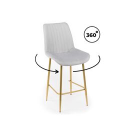 Барный стул Седа 360 светло-серый (zd 960) / золотой np | Интернет магазин мебели и декора LifeDekor