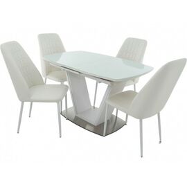 Обеденная группа (Стол Севилья OPTI ПМ и 4 стула Марсала), белый | Интернет магазин мебели и декора LifeDekor