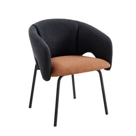 Стул обеденный Afrida рогожка тёмно-синий терракот | Интернет магазин мебели и декора LifeDekor