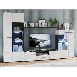 Стенка «Невада», Морское дерево/белый глянец | Интернет магазин мебели и декора LifeDekor