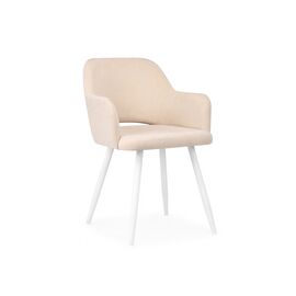 Стул на металлокаркасе Эолин бежевый (glory 03) / белый | Интернет магазин мебели и декора LifeDekor