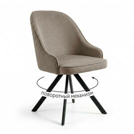 Стул DikLine 266M поворотный, P03/L03 бежевый, ножки черные | Интернет магазин мебели и декора LifeDekor