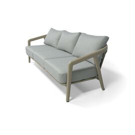 "Брюссель" диван трехместный из искусственного ротанга, цвет серый, каркас под дерево (холодно-бежевый) | Интернет магазин мебели и декора LifeDekor