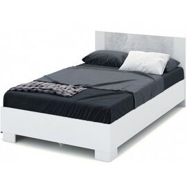 Кровать «Аврора» 120*200 (основание ЛДСП), Белый/Ателье светлый | Интернет магазин мебели и декора LifeDekor