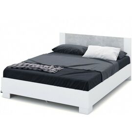 Кровать «Аврора» 140*200 (основание ЛДСП), Белый/ателье светлый | Интернет магазин мебели и декора LifeDekor