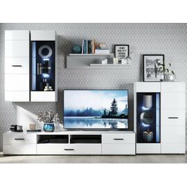 Стенка «Йорк» с комодом, Белый/белый глянец | Интернет магазин мебели и декора LifeDekor