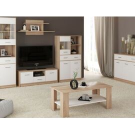 Стенка «Стелс» с комодом, Дуб сонома/белый | Интернет магазин мебели и декора LifeDekor