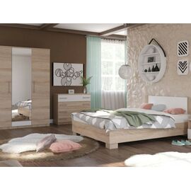 Спальня «Аврора» 3дв шк, Дуб сонома/Белый | Интернет магазин мебели и декора LifeDekor