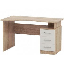 Стол «Гарвард» эргономик 130 3ящ ЛВ, Дуб сонома/Белый | Интернет магазин мебели и декора LifeDekor