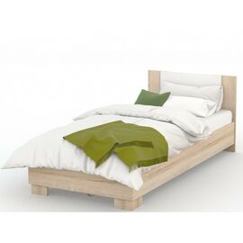 Кровать «Аврора» 120*200 (основание ЛДСП), Дуб сонома/Белый | Интернет магазин мебели и декора LifeDekor