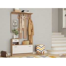 Прихожая «Интер», Дуб сонома/белый | Интернет магазин мебели и декора LifeDekor