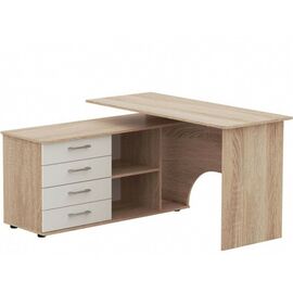 Стол «Гарвард» ЛВ 130х120, Дуб сонома/Белый | Интернет магазин мебели и декора LifeDekor