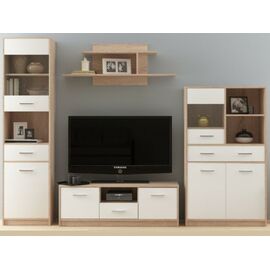 Стенка «Стелс», Дуб сонома/белый | Интернет магазин мебели и декора LifeDekor