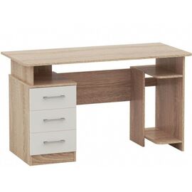 Стол «Гарвард» 130 3ящ, Дуб сонома/Белый | Интернет магазин мебели и декора LifeDekor