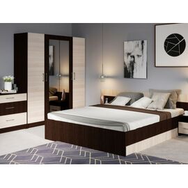 Спальня «Алена» 4 дв. шк, Венге/Дуб молочный | Интернет магазин мебели и декора LifeDekor