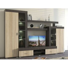 Стенка «Марк», Тик/дуб сонома | Интернет магазин мебели и декора LifeDekor