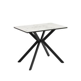 Стол Мармер мини нераскладной 90х60х75 см, GOLD JADE, подстолье металл черный | Интернет магазин мебели и декора LifeDekor