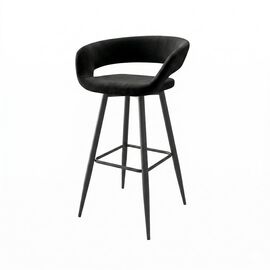 Стул полубарный Барни Р 700, Черный/Черный Д24 | Интернет магазин мебели и декора LifeDekor