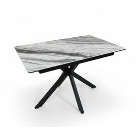 Стол керамический Кондор100-140*70 контрастный мрамор/черный | Интернет магазин мебели и декора LifeDekor