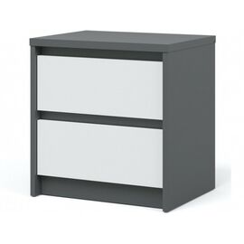 Тумба «Мишель» 2ящ, Антрацит/Белый жемчуг | Интернет магазин мебели и декора LifeDekor