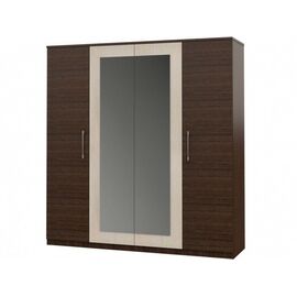 Шкаф «Аврора» 4дв, Венге/Дуб молочный | Интернет магазин мебели и декора LifeDekor