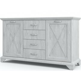 Комод «Лорена» 2д4ящ, Бетон Паин белый | Интернет магазин мебели и декора LifeDekor