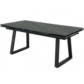 Стол «Monaco» Quadro, Noir desir Bocciardato, каркас черный | Интернет магазин мебели и декора LifeDekor