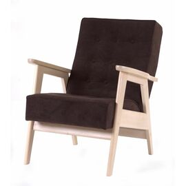 Кресло РЕТРО (беленый дуб / RS 32 - коричневый) | Интернет магазин мебели и декора LifeDekor