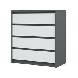 Комод «Мишель» 4ящ, Антрацит/Белый жемчуг | Интернет магазин мебели и декора LifeDekor