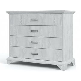 Комод «Лорена» 4ящ, Бетон Паин белый | Интернет магазин мебели и декора LifeDekor