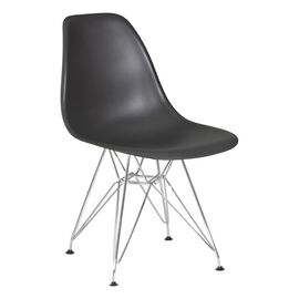 Набор 2 шт Стул обеденный DOBRIN DSR, ножки хром, цвет тёмно-серый (GR-04), Вариант: ножки хром, цвет тёмно-серый (GR-04) | Интернет магазин мебели и декора LifeDekor