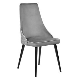Стул Dave серый с жаккардом | Интернет магазин мебели и декора LifeDekor