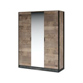 Шкаф «Стокгольм» 3дв, Дуб гранж песочный/Железный камень | Интернет магазин мебели и декора LifeDekor