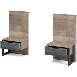 Тумба «Стокгольм» ЛВ/ПР 2шт, Дуб гранж песочный/Железный камень | Интернет магазин мебели и декора LifeDekor