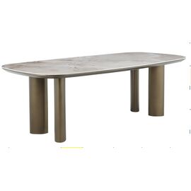 Стол ГАРДЕ (GARDE) 239 цвет БЕЖЕВЫЙ МРАМОР CA036, керамика / коричневый, ®DISAUR | Интернет магазин мебели и декора LifeDekor