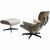Кресло EAMES LOUNGE CHAIR и оттоманка EAMES LOUNGE CHAIR бежевые, Цвет: Бежевый, изображение 2 | Интернет магазин мебели и декора LifeDekor