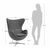 Кресло EGG STYLE CHAIR коричневый, изображение 10 | Интернет магазин мебели и декора LifeDekor