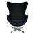 Кресло EGG STYLE CHAIR чёрный, натуральная кожа, изображение 2 | Интернет магазин мебели и декора LifeDekor