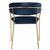 Стул Turin синий с золотыми ножками, изображение 4 | Интернет магазин мебели и декора LifeDekor